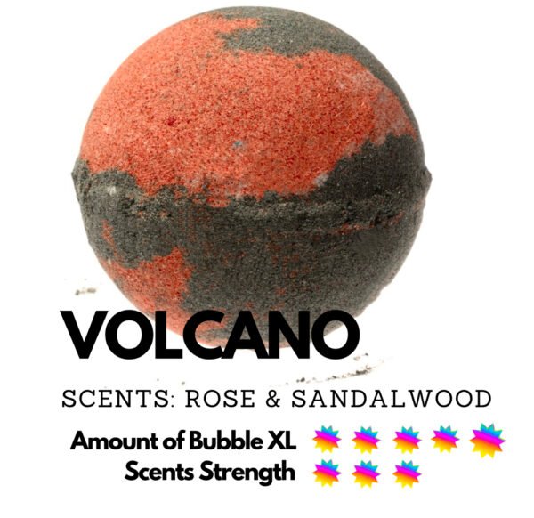 Volcano – Rose & Sandalwood Bath Bomb - Image 2