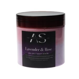 Lavender & Rose Sea Salt, Epsom Salt & Shea Butter Ice Cream Body Scrub
