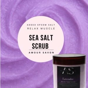 Lavender Sea Salt, Epsom Salt & Shea Butter Ice Cream Body Scrub
