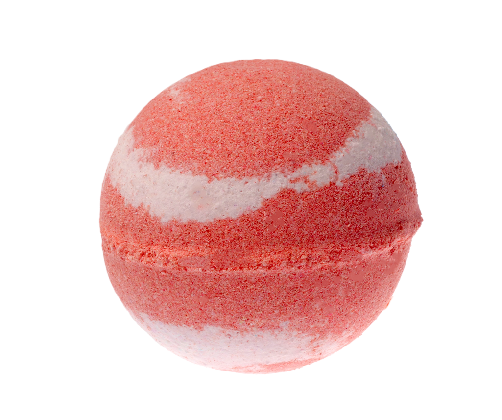 Bath Bomb lot's of bubble , made in singapore Candy Cane – Strawberry Bath Bomb