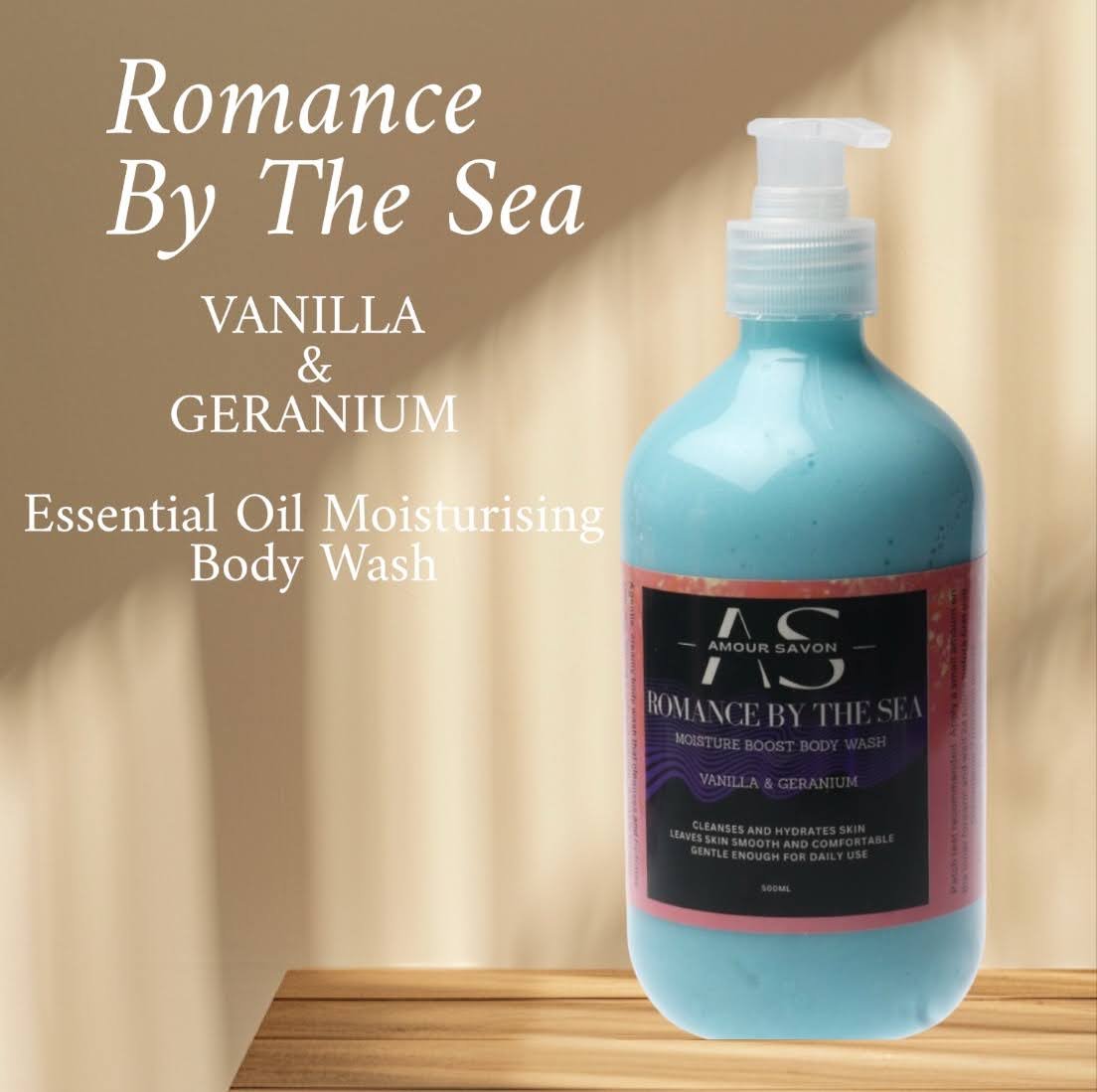 Bath Bomb lot's of bubble , made in singapore Romance By The Sea - Vanilla & Geranium Body Wash - Image 2