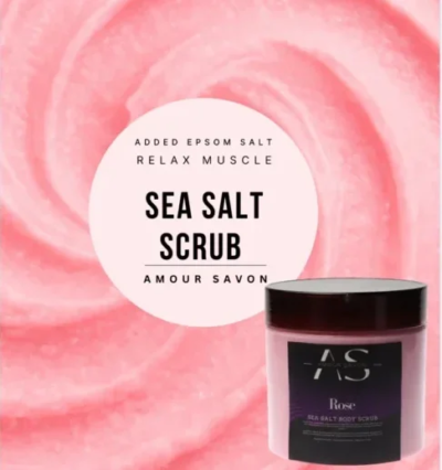 Rose Sea Salt Shea Butter Ice Cream Body Scrub